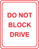 Do Not Block Drive Sign Clip Art